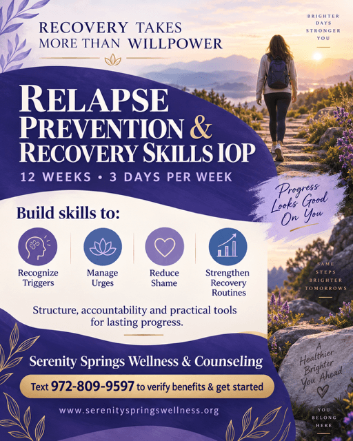 Relapse Prevention and Recovery Skills IOP program graphic